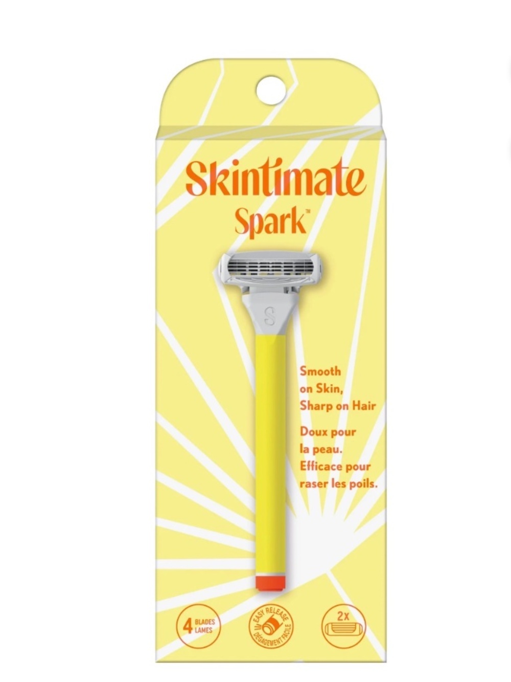 Skintimate Spark 4-Blade Women's Razor Handle Plus 2 Razor Refills, 3 Ct.